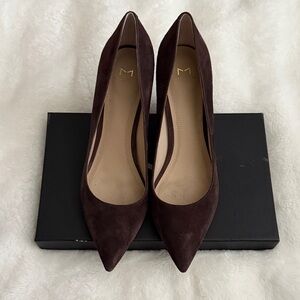 Marc Fisher Dark Brown Suede Heels